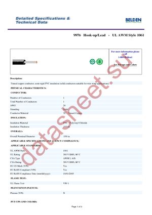 9976 010100 datasheet  